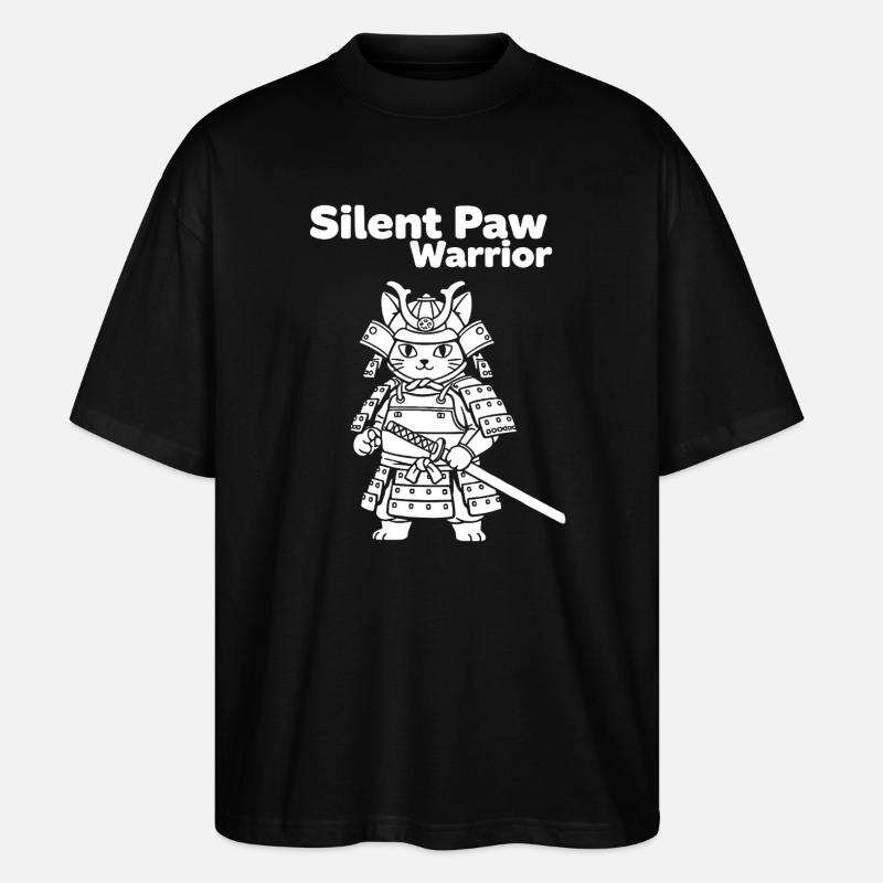 Silent Paws Samouraï - T-shirt bio Blaster 2.0 coupe oversize Stanley/Stella Unisexe - noir