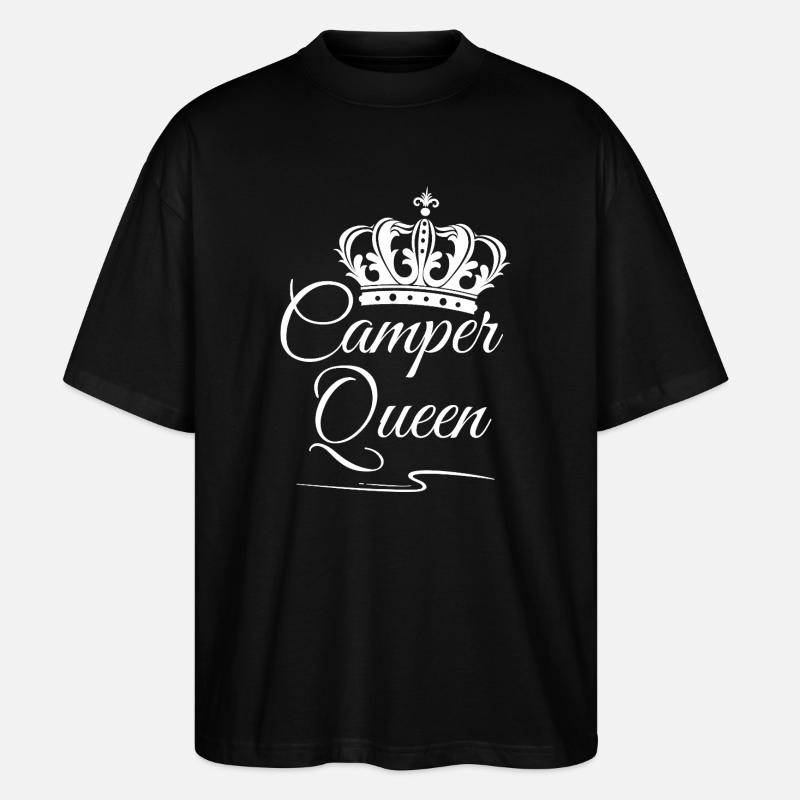 Camper Queen - Stanley/Stella Oversized Unisex Bio T-Shirt Blaster 2.0 - Schwarz