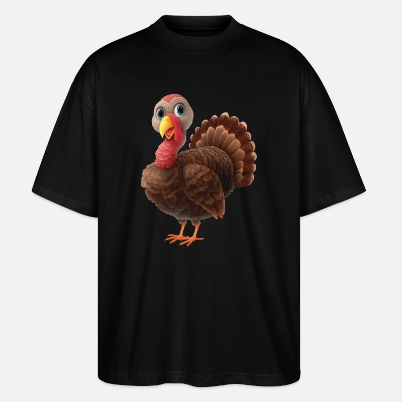 Truthahn - Stanley/Stella Oversized Unisex Bio T-Shirt Blaster 2.0 - Schwarz