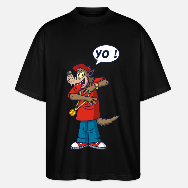 Wolf-Rapper - Stanley/Stella Oversized Unisex Bio T-Shirt Blaster 2.0 - Schwarz