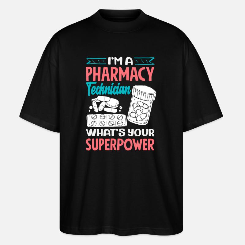Pharmacist Pharmaceutical Technical - Stanley/Stella Oversized Unisex Organic T-shirt Blaster 2.0 - black