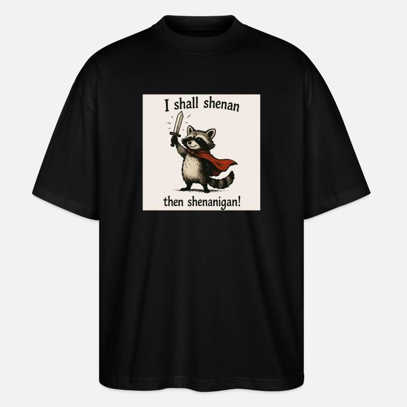 Héros raton laveur Péripée - T-shirt bio Blaster 2.0 coupe oversize Stanley/Stella Unisexe - noir