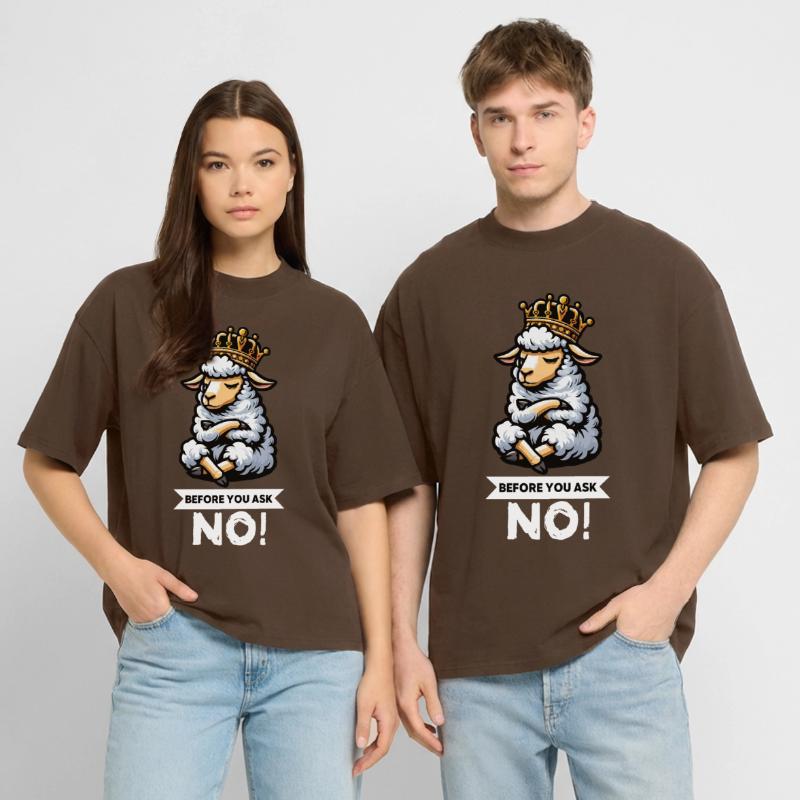 Before You Ask Sheep Sheep Shepherd Sheep Holder Stanley/Stella Oversized Unisex Organic T-shirt Blaster 2.0
