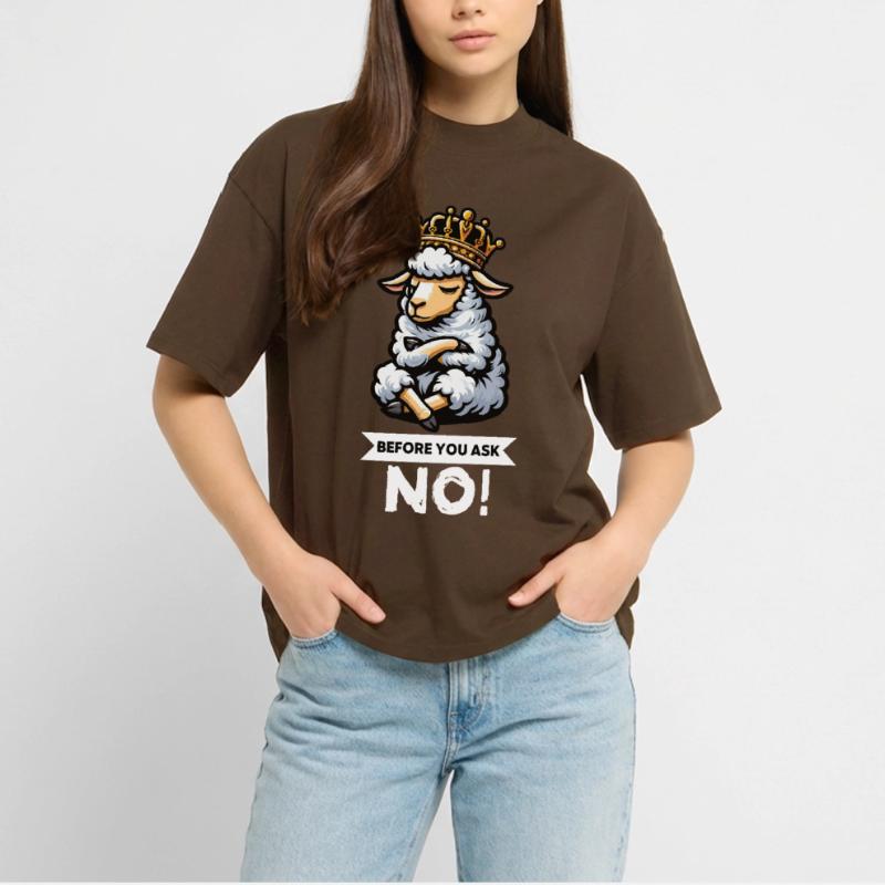 Before You Ask Sheep Sheep Shepherd Sheep Holder Stanley/Stella Oversized Unisex Organic T-shirt Blaster 2.0