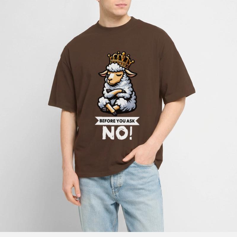 Before You Ask Sheep Sheep Shepherd Sheep Holder Stanley/Stella Oversized Unisex Organic T-shirt Blaster 2.0