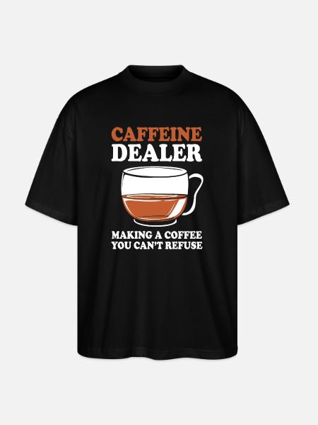 Espresso Koffein Barista Kaffee - Stanley/Stella Oversized Unisex Bio T-Shirt Blaster 2.0 - Schwarz