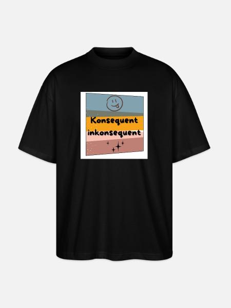 Konsequent inkonsequent Farbkontrast - Stanley/Stella Oversized Unisex Bio T-Shirt Blaster 2.0 - Schwarz