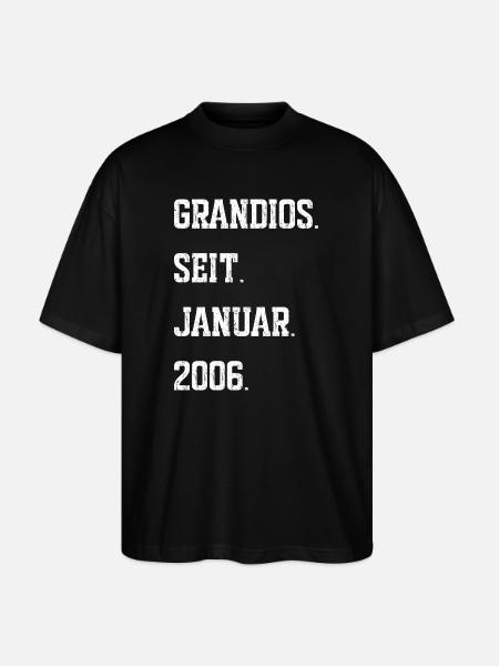 20th Birthday January 2006 - Stanley/Stella Oversized Unisex Organic T-shirt Blaster 2.0 - black