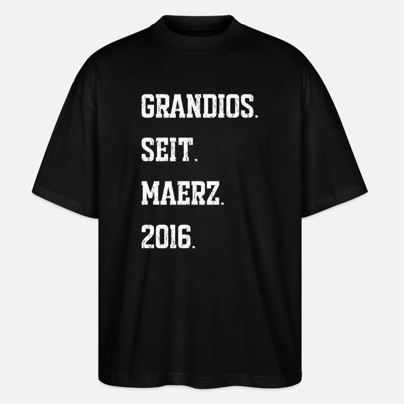 Anniversaire : mars 2016 - T-shirt bio Blaster 2.0 coupe oversize Stanley/Stella Unisexe - noir