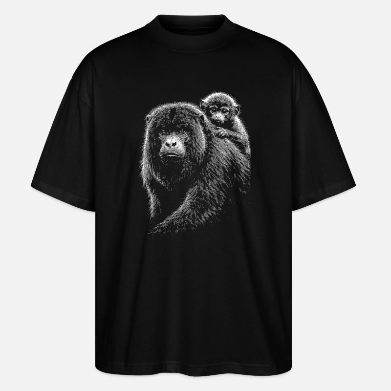 Brüllaffe - Stanley/Stella Oversized Unisex Bio T-Shirt Blaster 2.0 - Schwarz