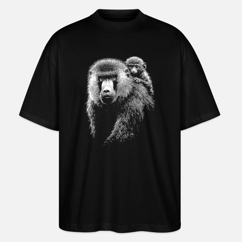 Pavian - Stanley/Stella Oversized Unisex Bio T-Shirt Blaster 2.0 - Schwarz