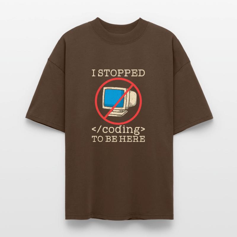 Coding funny saying programmer Stanley/Stella Oversized Unisex Organic T-shirt Blaster 2.0