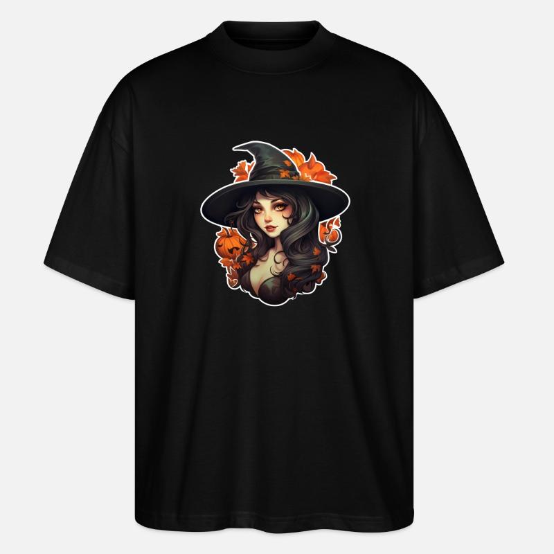 Halloween Hexe 8 - Stanley/Stella Oversized Unisex Bio T-Shirt Blaster 2.0 - Schwarz