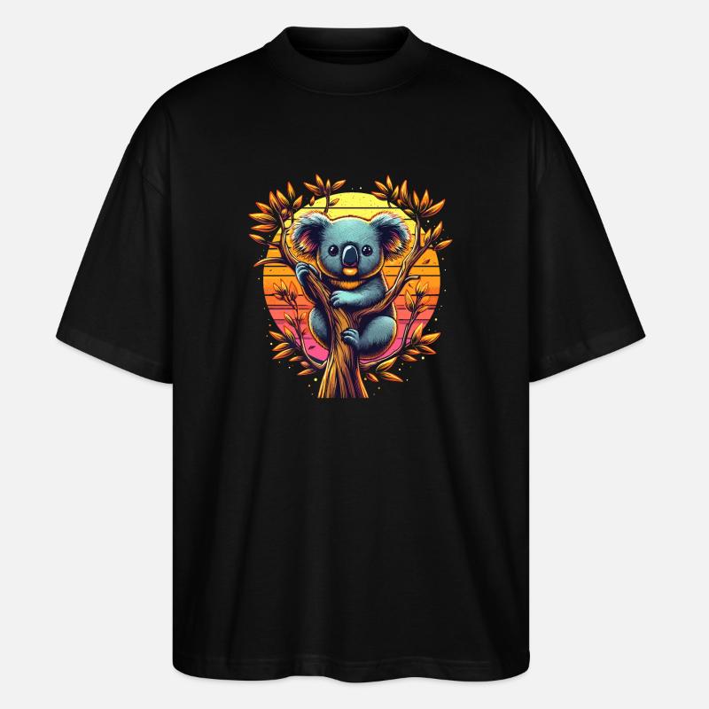Koala - T-shirt bio Blaster 2.0 coupe oversize Stanley/Stella Unisexe - noir