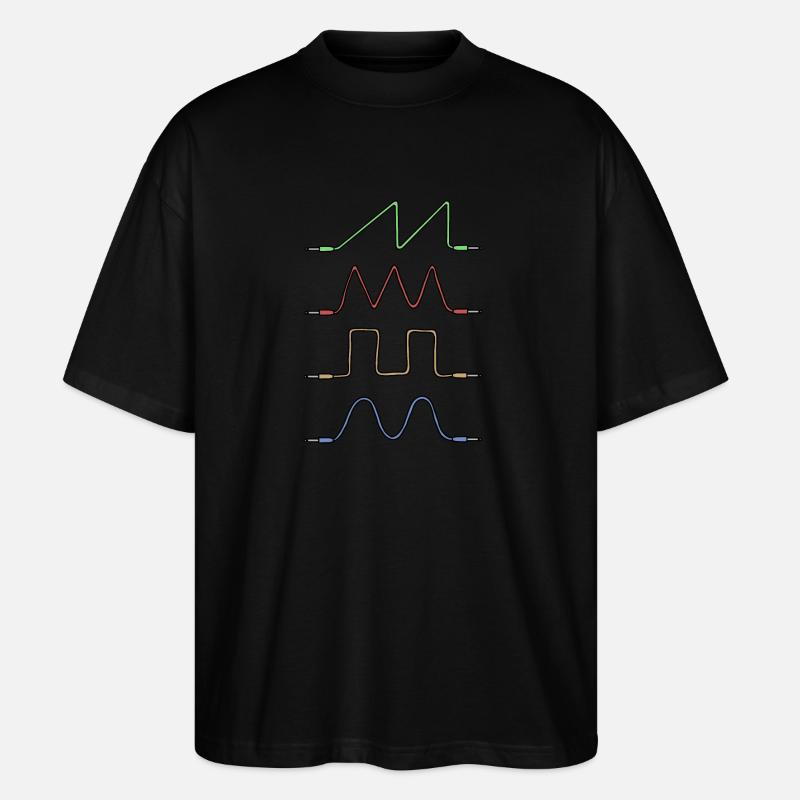 Synthesizer Waveform jack cable - Stanley/Stella Oversized Unisex Organic T-shirt Blaster 2.0 - black