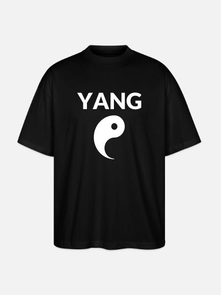 Yin Yang Symbol Par Partner Ser Karneval Par - Ekologisk Oversized T-shirt Unisex Stanley/Stella Blaster 2.0 - svart