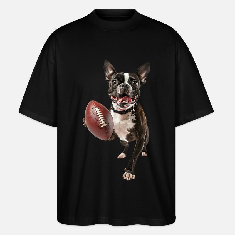 Boston Terrier - T-shirt bio Blaster 2.0 coupe oversize Stanley/Stella Unisexe - noir