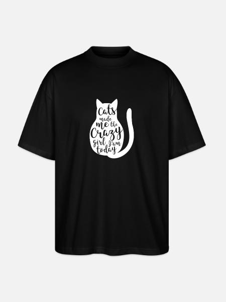 Kissat tekivät minusta lahjalemmikin - Stanley/Stella Blaster 2.0 Unisex Oversized Luomu T-paita - musta