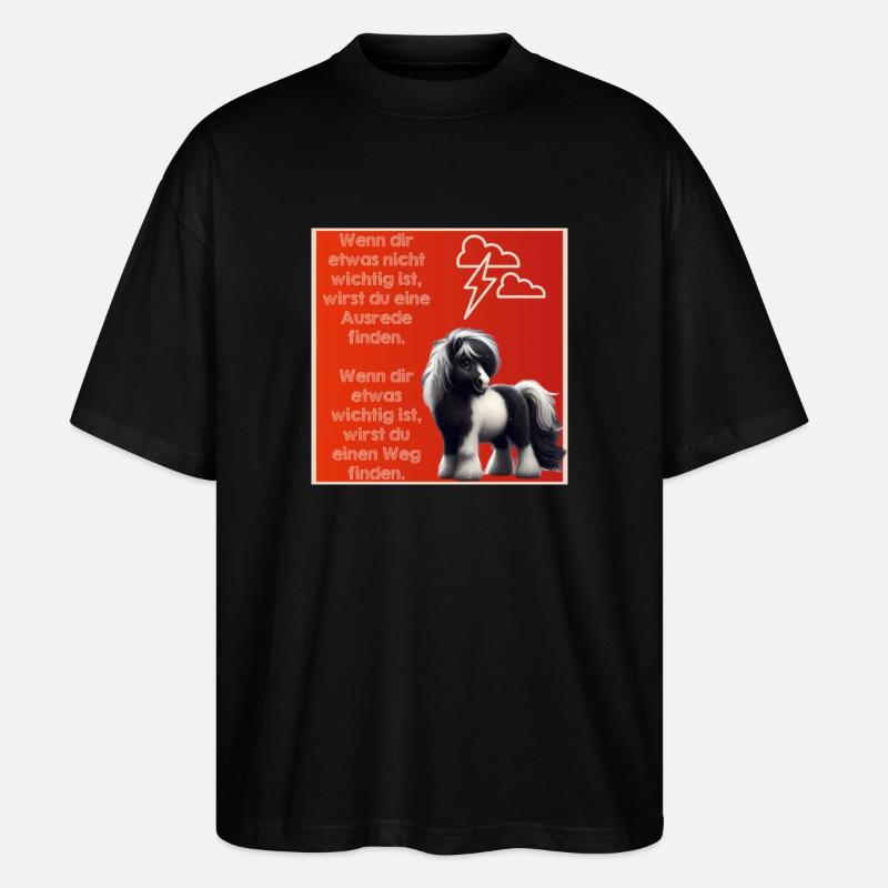Donner Motto-Shirt - Stanley/Stella Oversized Unisex Bio T-Shirt Blaster 2.0 - Schwarz