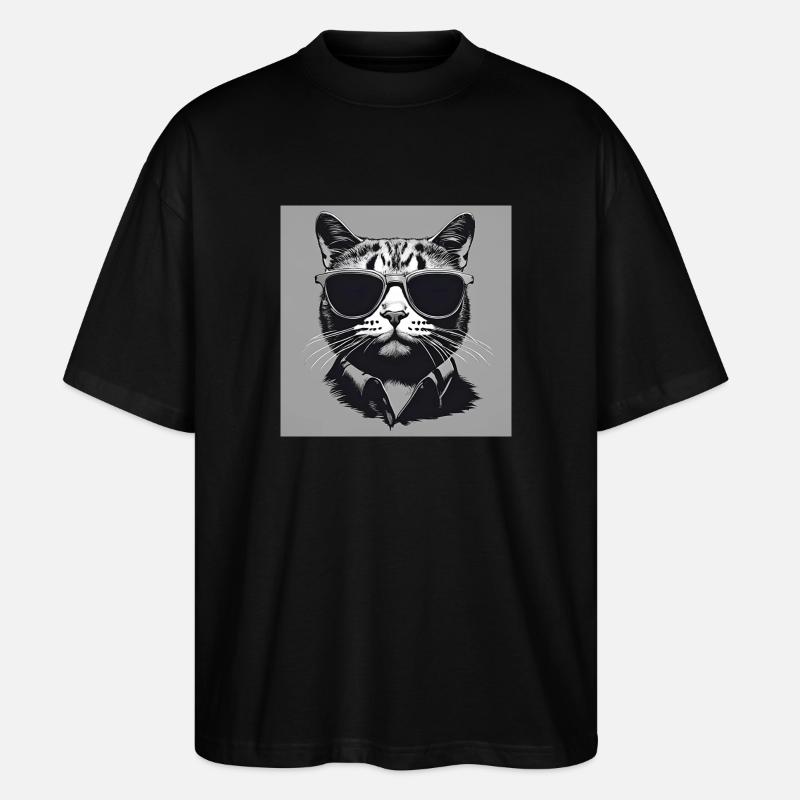 Cool Cat#2 - Stanley/Stella Oversized Unisex Bio T-Shirt Blaster 2.0 - Schwarz