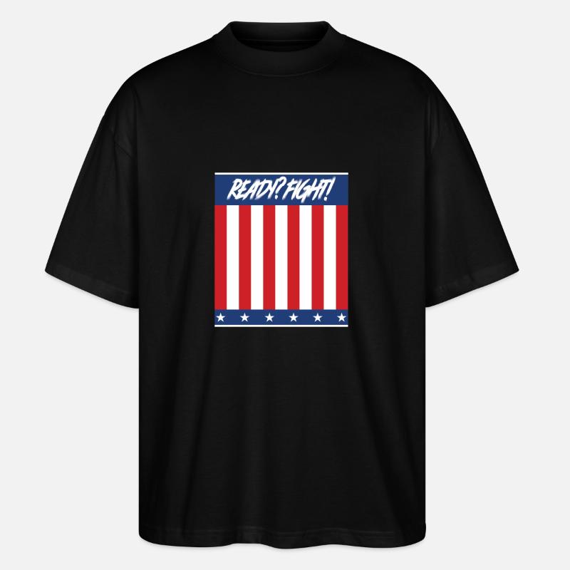 Ready? Fight! - Stanley/Stella Oversized Unisex Organic T-shirt Blaster 2.0 - black