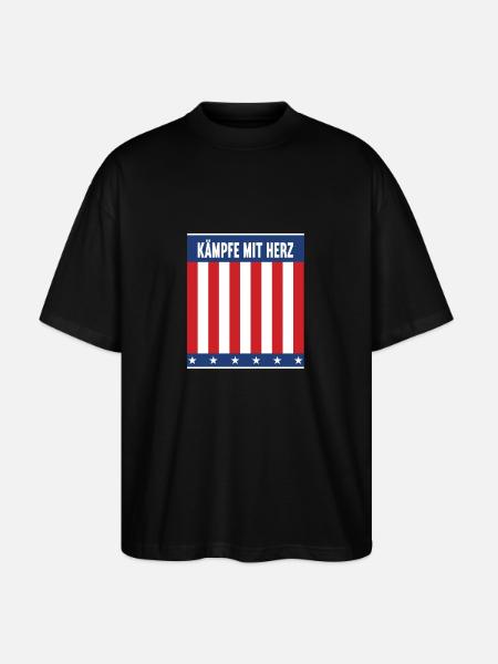 Fight with hearts - Stanley/Stella Oversized Unisex Organic T-shirt Blaster 2.0 - black
