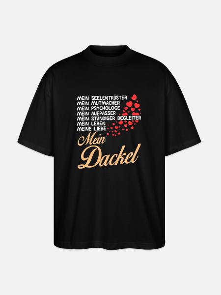 Mon teckel - Ma vie - T-shirt bio Blaster 2.0 coupe oversize Stanley/Stella Unisexe - noir