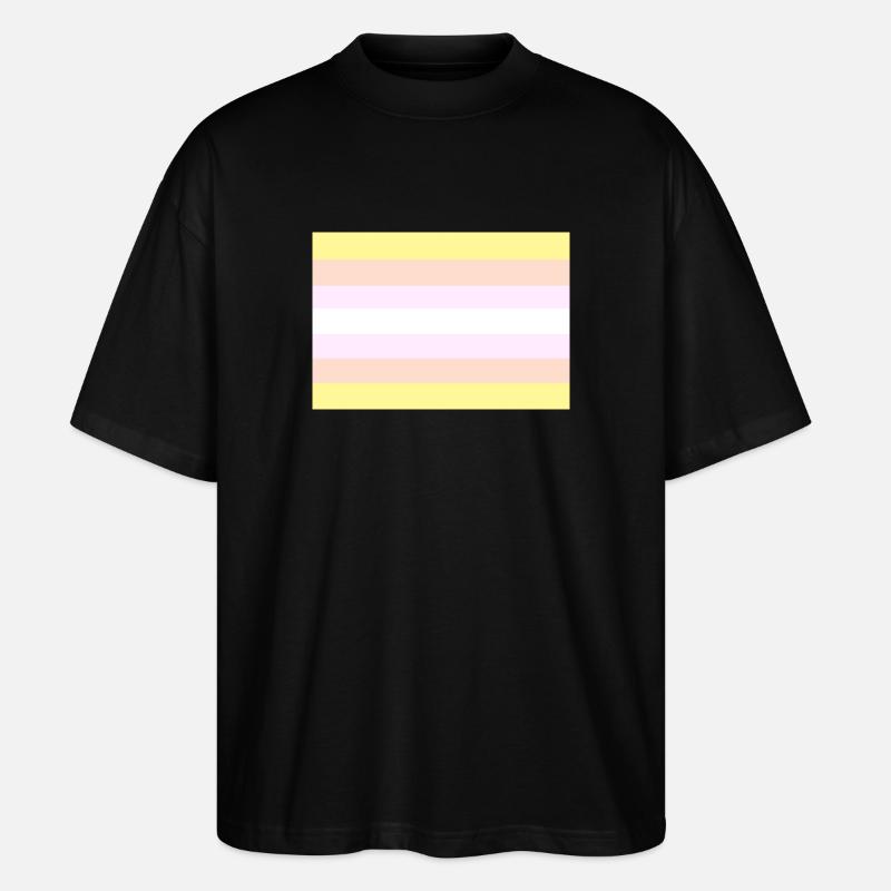 Pangender-Pride-Flagge - Stanley/Stella Oversized Unisex Bio T-Shirt Blaster 2.0 - Schwarz