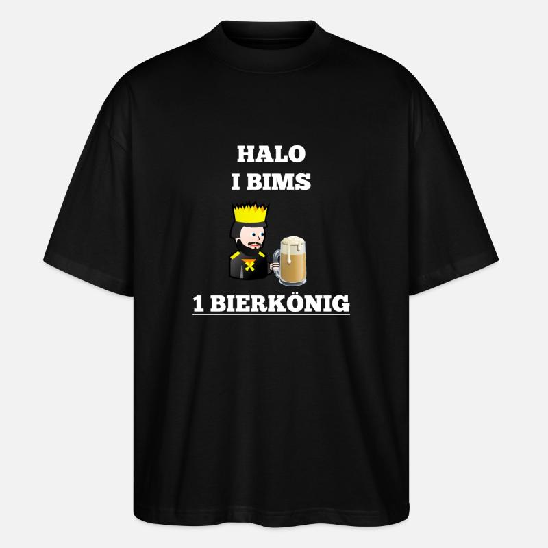 Bierkoenig - Stanley/Stella Oversized Unisex Bio T-Shirt Blaster 2.0 - Schwarz