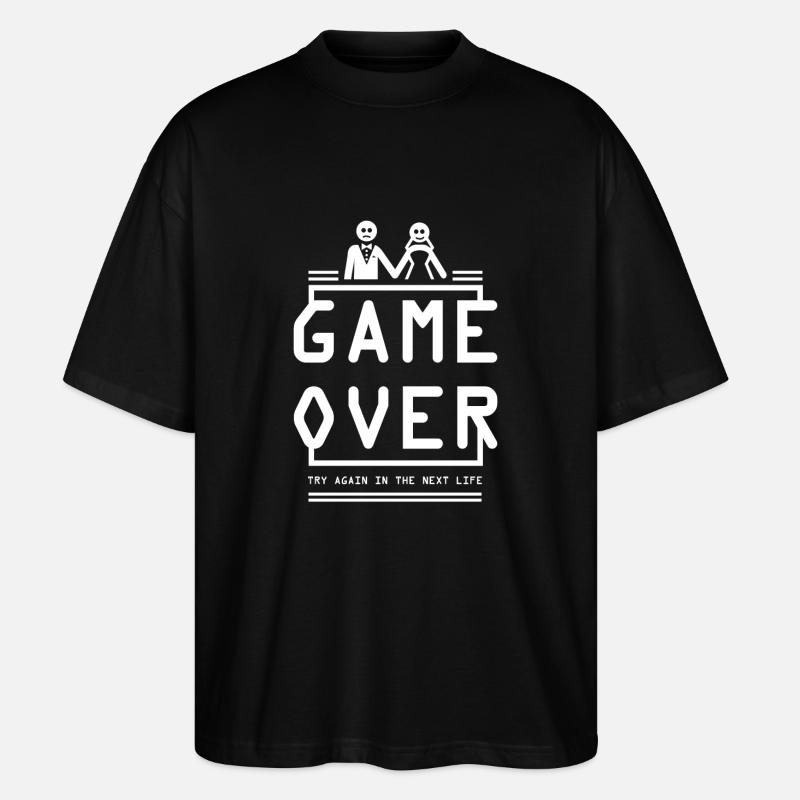 Game over (white) - Stanley/Stella Oversized Unisex Organic T-shirt Blaster 2.0 - black