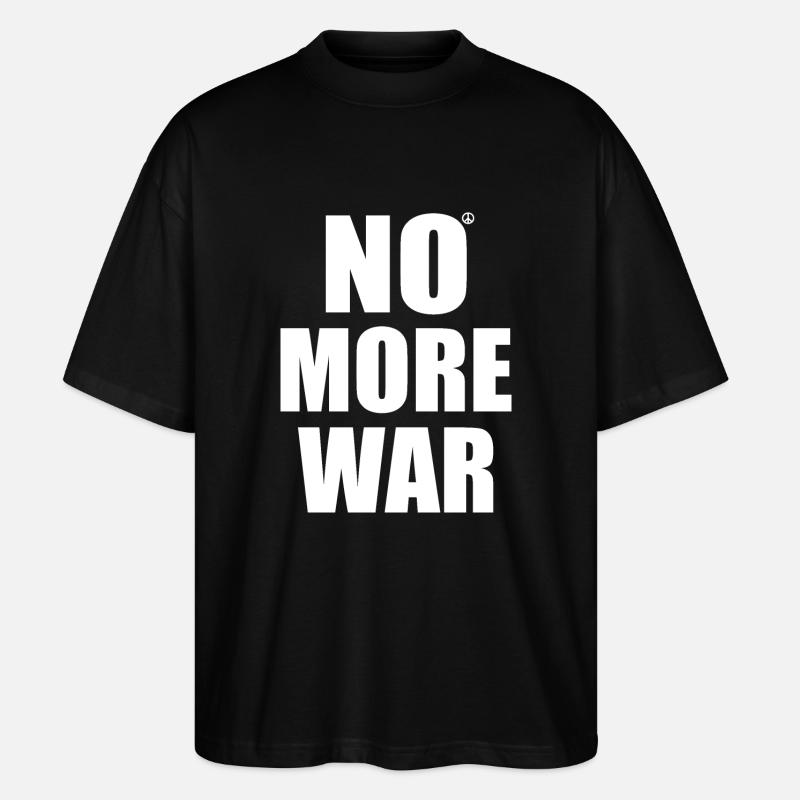 No more war - T-shirt bio Blaster 2.0 coupe oversize Stanley/Stella Unisexe - noir