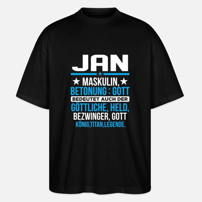 JAN - Titan - Stanley/Stella Oversized Unisex Bio T-Shirt Blaster 2.0 - Schwarz