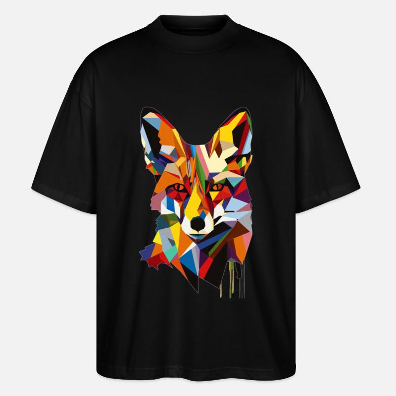 Fuchs - Stanley/Stella Oversized Unisex Bio T-Shirt Blaster 2.0 - Schwarz