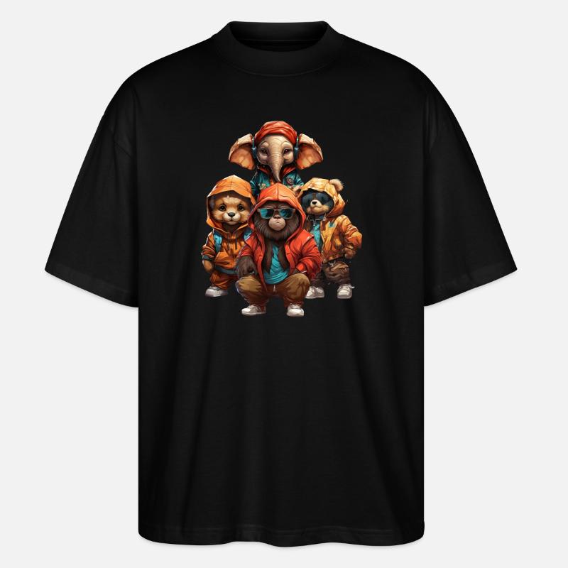 Fête Hip-Hop Sauvage - T-shirt bio Blaster 2.0 coupe oversize Stanley/Stella Unisexe - noir