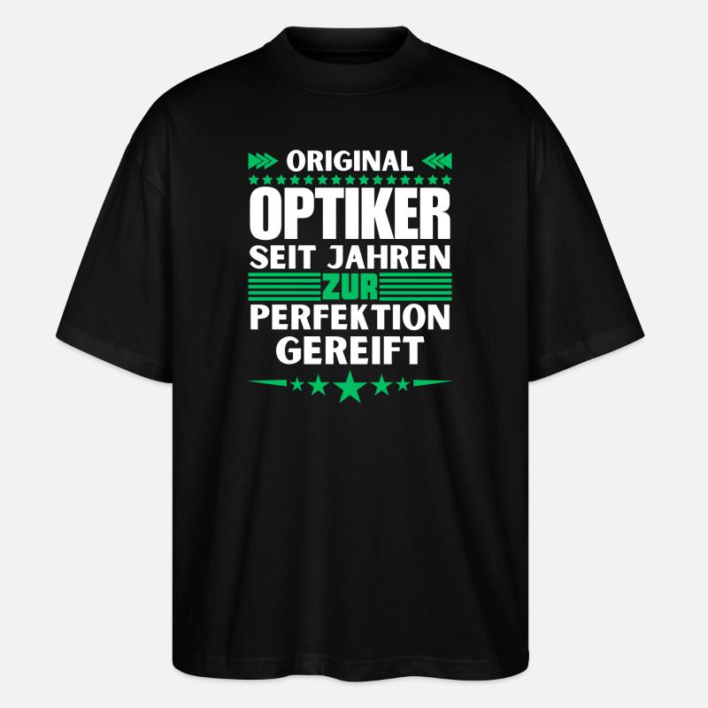 Zur Perfektion gereifter Optiker - Stanley/Stella Oversized Unisex Bio T-Shirt Blaster 2.0 - Schwarz