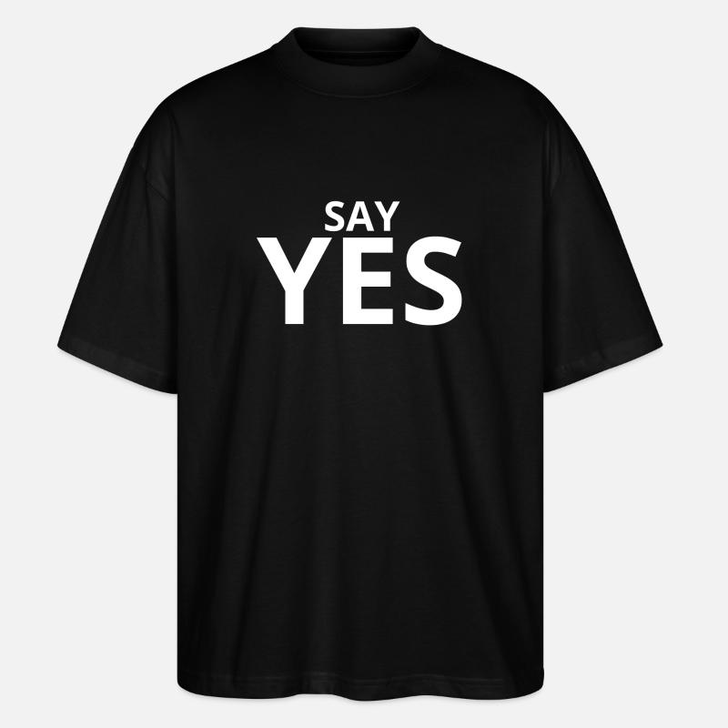 Sag Ja - Stanley/Stella Oversized Unisex Bio T-Shirt Blaster 2.0 - Schwarz