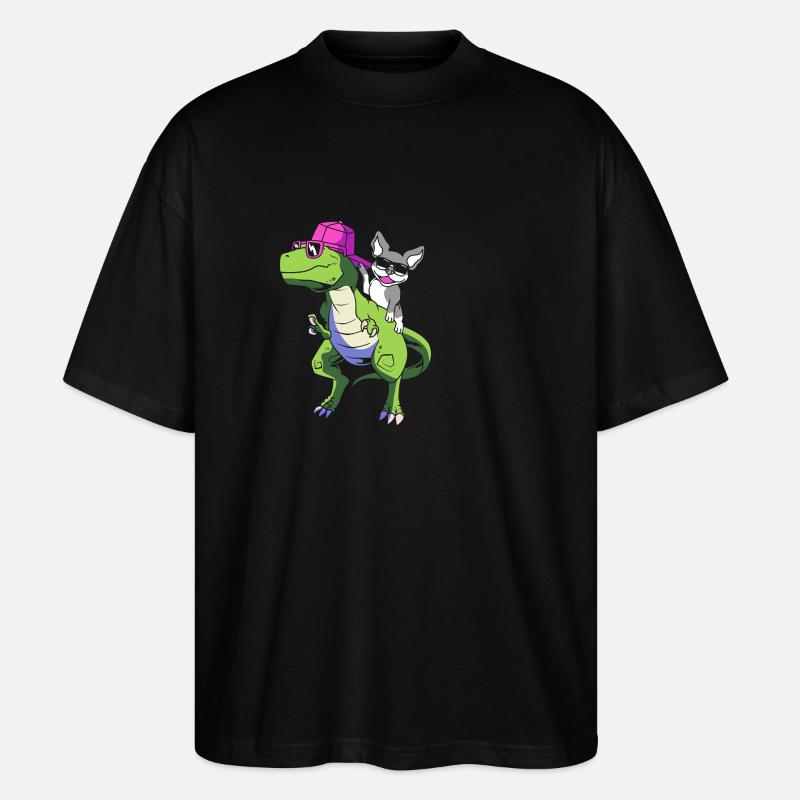 Boston Terrier - T-shirt bio Blaster 2.0 coupe oversize Stanley/Stella Unisexe - noir