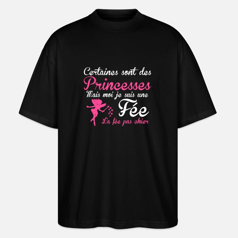 la fée pas chier - Stanley/Stella Oversized Unisex Organic T-shirt Blaster 2.0 - black