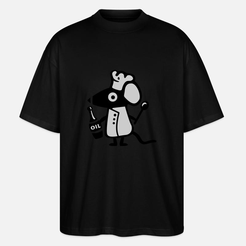 Maus Koch - Ratte - Stanley/Stella Oversized Unisex Bio T-Shirt Blaster 2.0 - Schwarz
