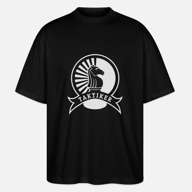Taktiker (Schach) - Stanley/Stella Oversized Unisex Bio T-Shirt Blaster 2.0 - Schwarz