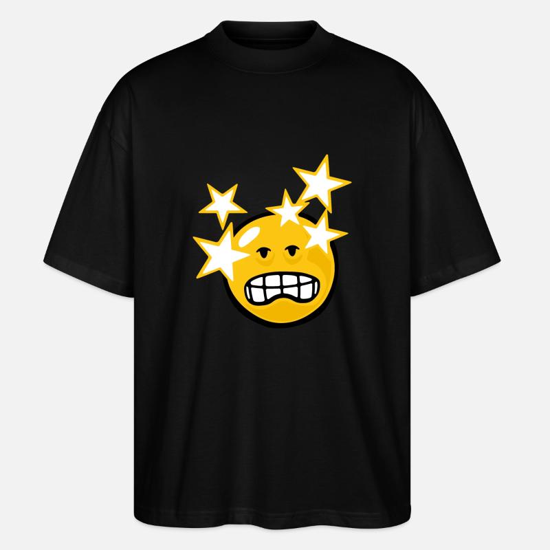 Smiley Hangover - T-shirt bio Blaster 2.0 coupe oversize Stanley/Stella Unisexe - noir