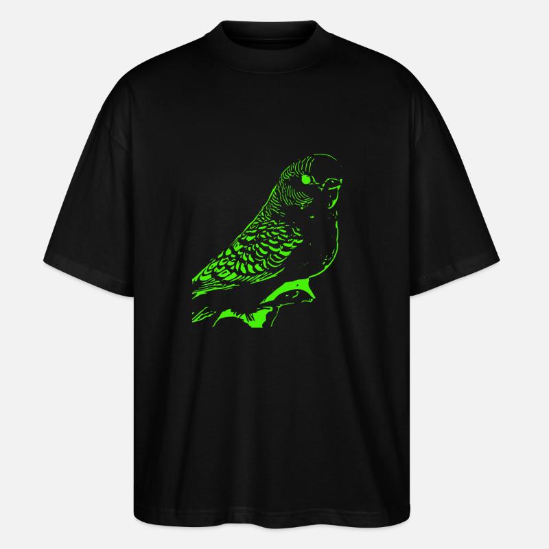 Perruche ondulée - T-shirt bio Blaster 2.0 coupe oversize Stanley/Stella Unisexe - noir