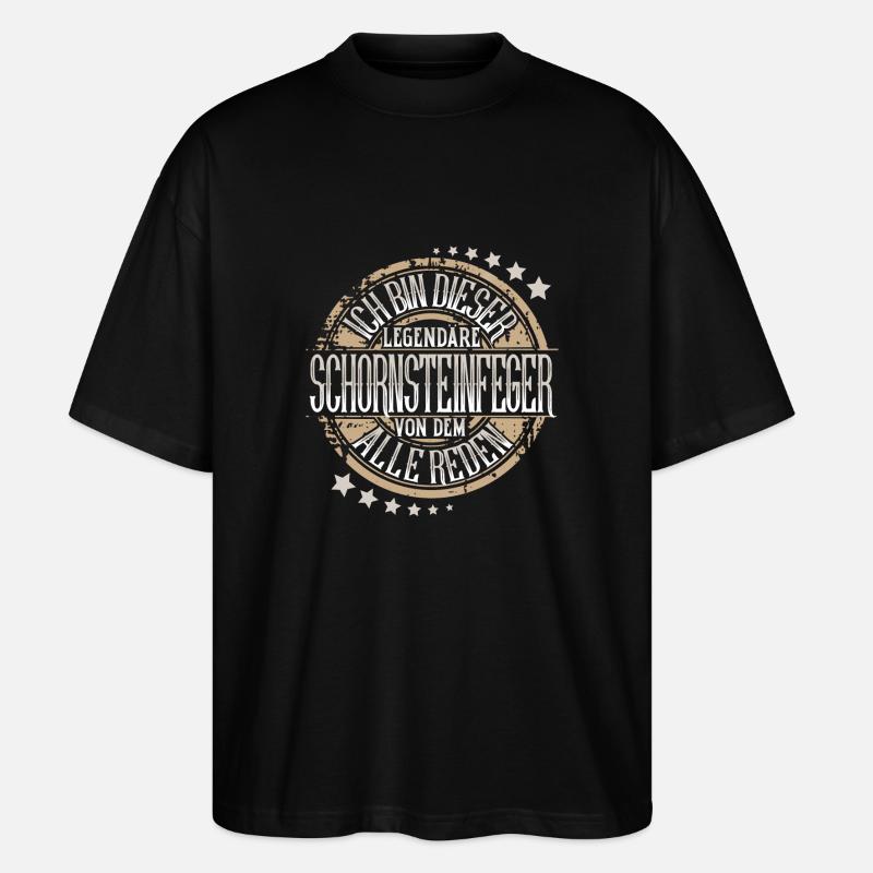 Schornsteinfeger - Stanley/Stella Oversized Unisex Bio T-Shirt Blaster 2.0 - Schwarz