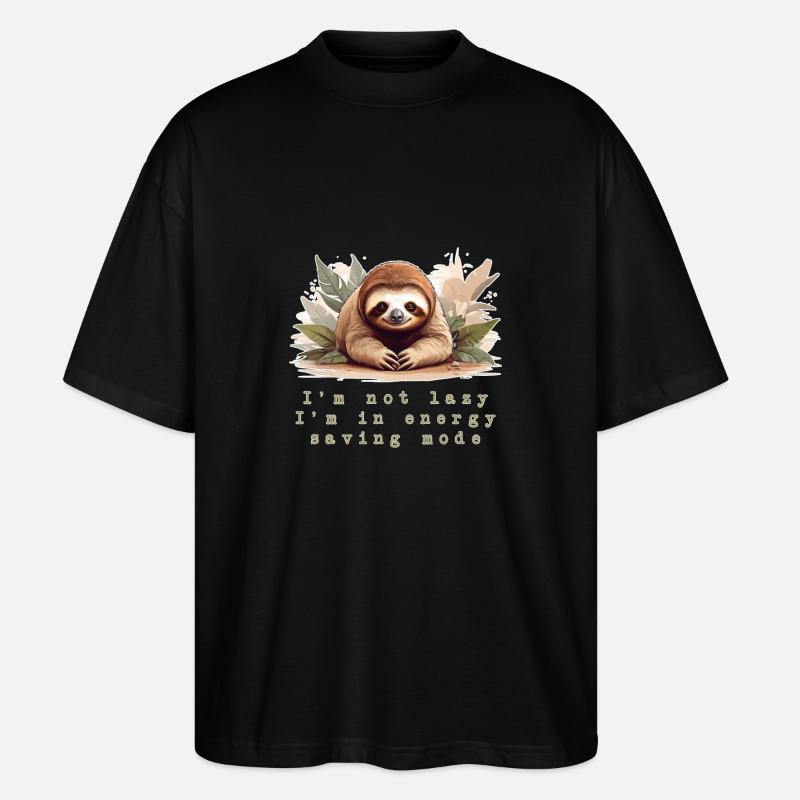 Ich bin nicht faul - Stanley/Stella Oversized Unisex Bio T-Shirt Blaster 2.0 - Schwarz