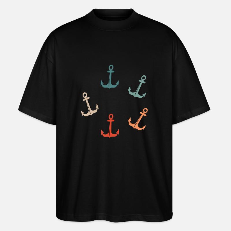 Kapitän Anker Boot Retro - Stanley/Stella Oversized Unisex Bio T-Shirt Blaster 2.0 - Schwarz