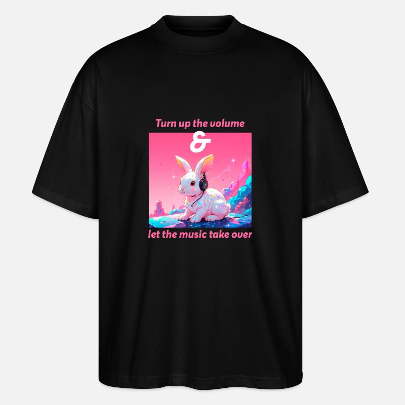 Montez le volume - T-shirt bio Blaster 2.0 coupe oversize Stanley/Stella Unisexe - noir