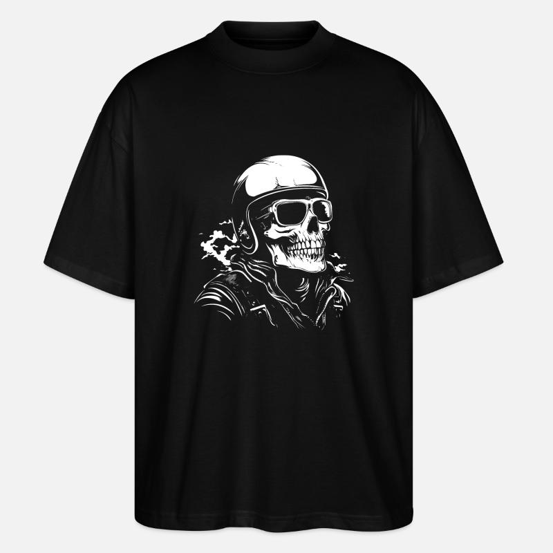 Biker Skull Cadeau Moto - T-shirt bio Blaster 2.0 coupe oversize Stanley/Stella Unisexe - noir