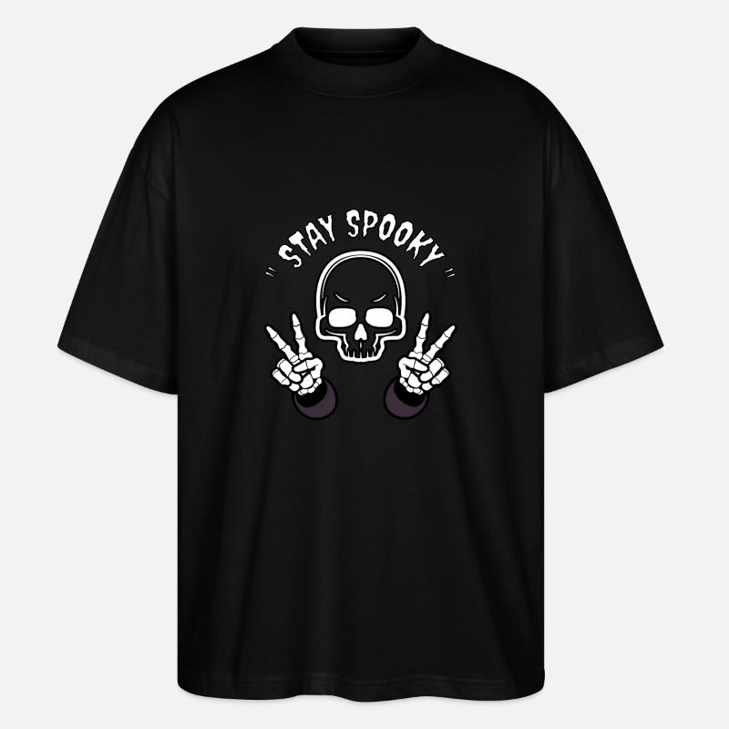 Stay Spooky Skeleton - Stanley/Stella Oversized Unisex Bio T-Shirt Blaster 2.0 - Schwarz