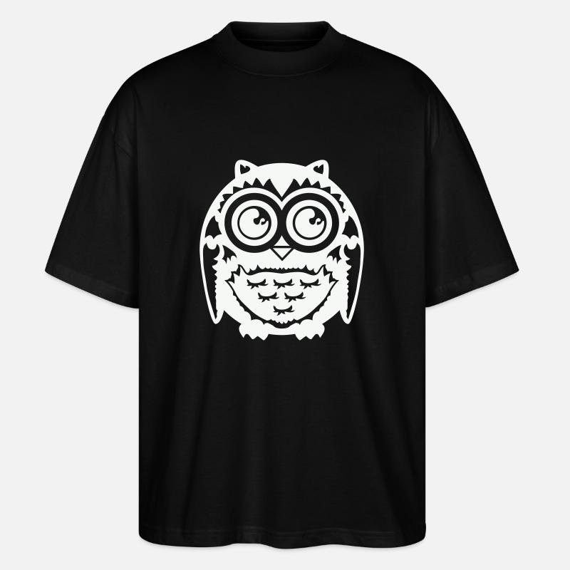 Eule - Stanley/Stella Oversized Unisex Bio T-Shirt Blaster 2.0 - Schwarz