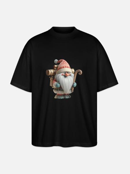 Christmas Troll 3 - Stanley/Stella Oversized Unisex Organic T-shirt Blaster 2.0 - black